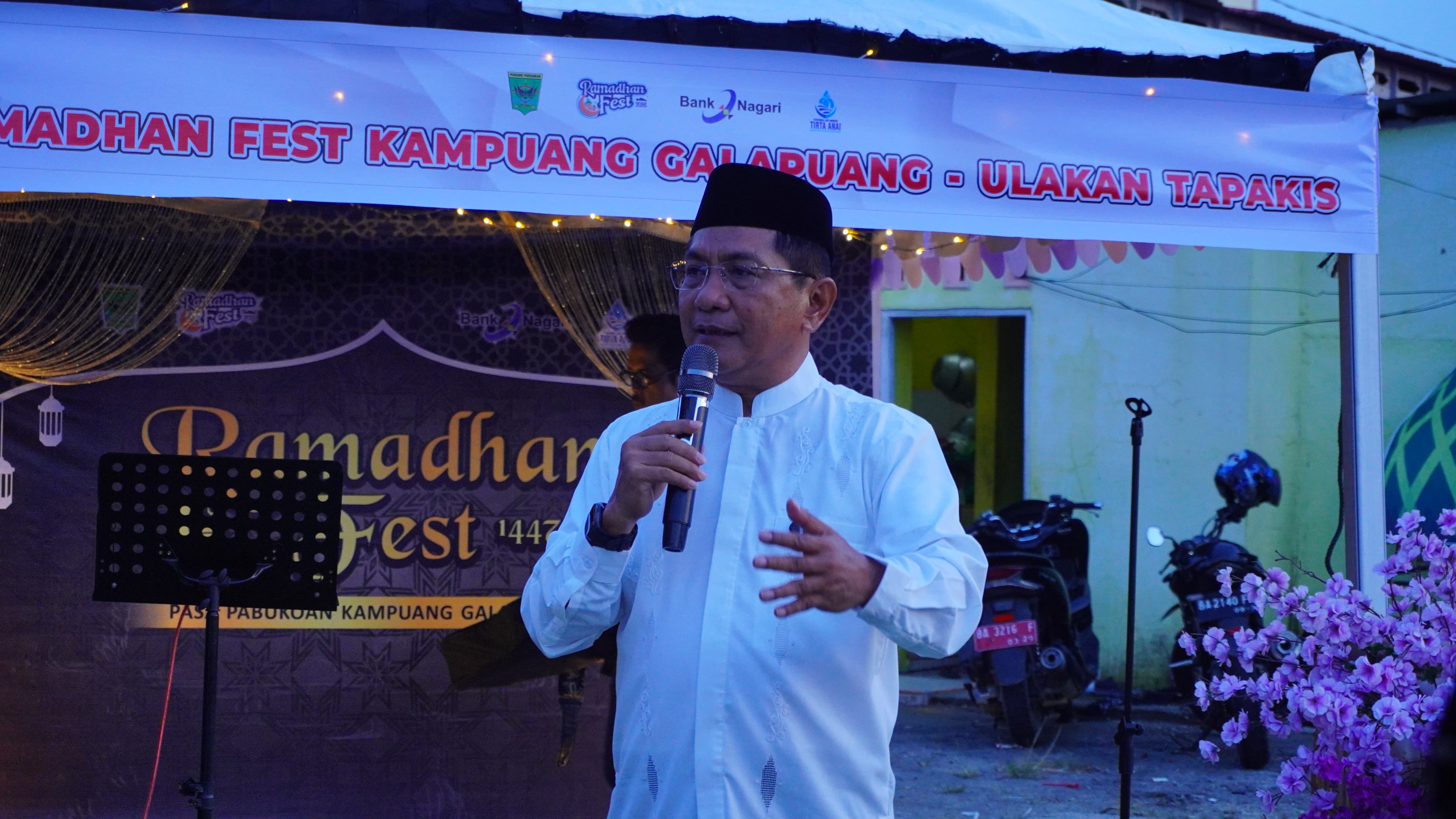 Ramadhan Fest Kampuang Galapuang Resmi Dibuka, Bupati JKA Soroti Penanganan Banjir Ulakan