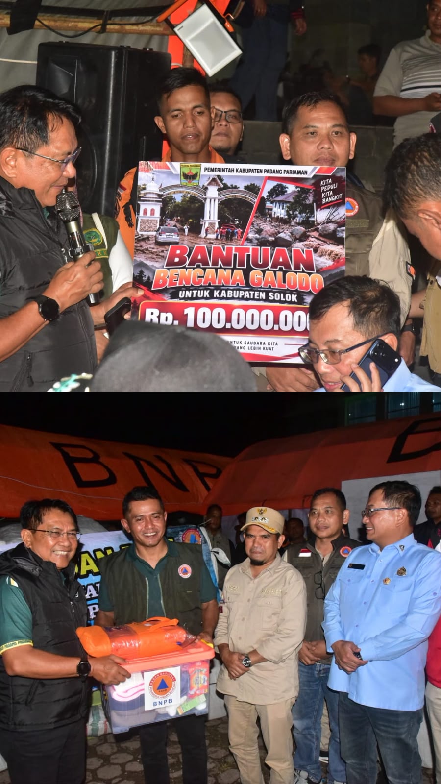 Padang Pariaman Peduli, Bupati JKA Serahkan Bantuan untuk Korban Galodo Arosuka