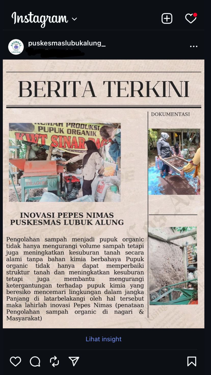 Manual Book Inovasi  PEPES NIMAS (PENATAAN PENGELOLAAN SAMPAH ORGANIK DI NAGARI DAN MASYARAKAT)