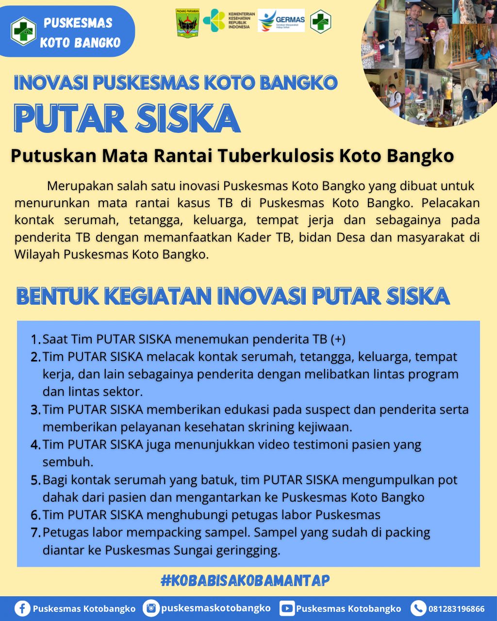 Inovasi PUTAR SISKA (Putuskan Mata Rantai Tuberkulosis Koto Bangko)
